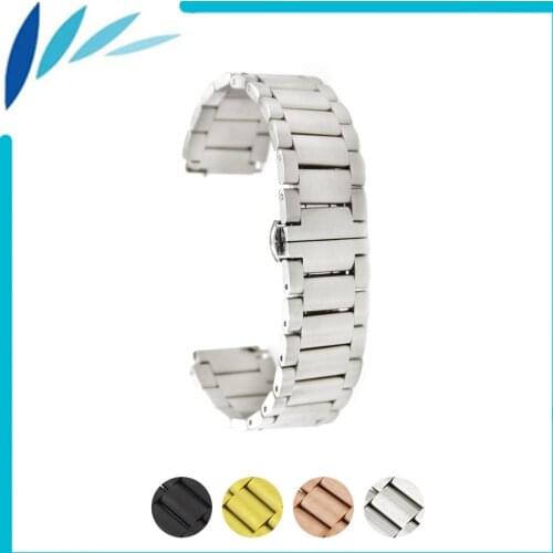 Stainless Steel Watch Band 18mm for Huawei Watch / Fit Honor S1 Quick Release Strap Wrist Loop Belt Bracelet Black Gold Silver