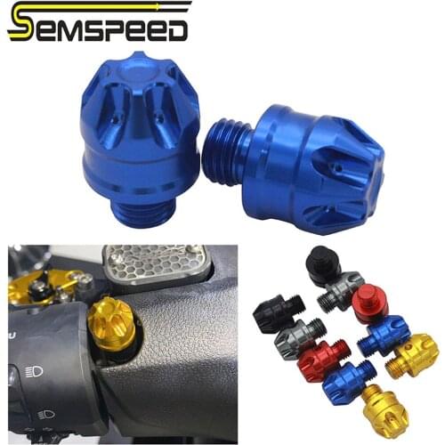 SEMSPEED Motorcycle Mirrors Handlebar Rearview Side Mirror Adapter Bolts Screw For HONDA PCX 125 PCX 150 PCX125 PCX150 2012-2020