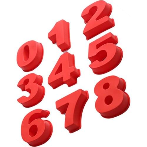 Number 0-8 Cake Mold Pan Silicone Baking Tin Mould Birthday Anniversary Kitchen Bakery Tools
