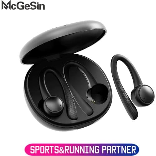 McGeSin Sport Headphone Ear-hook Earphone Wireless Bluetooth 5.0 Running Headsets Gym Earbuds With Mic For Xiaomi Iphone Huawei