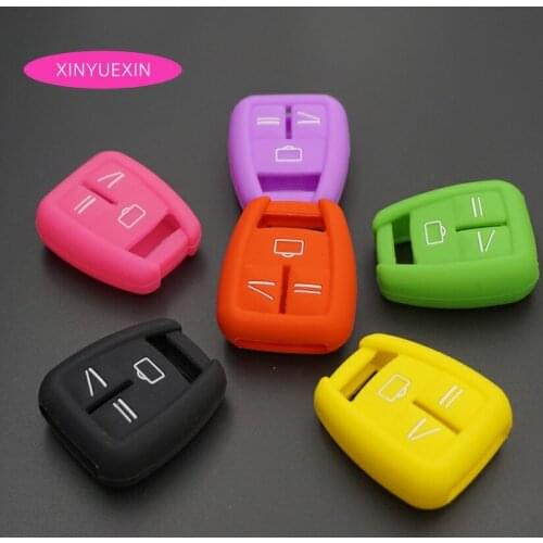 Xinyuexin Silicone Car Key Cover FOB Rubber Case For Opel Astra Zafira Vauxhall Vectra Omega 3Buttons Remote Key Car-styling