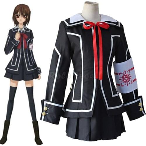Japanese Anime Cosplay Vampire Knight Souen Ruka / Kuran Yuki Women School Uniform Halloween Party JK Uniform Full Sets C104M290