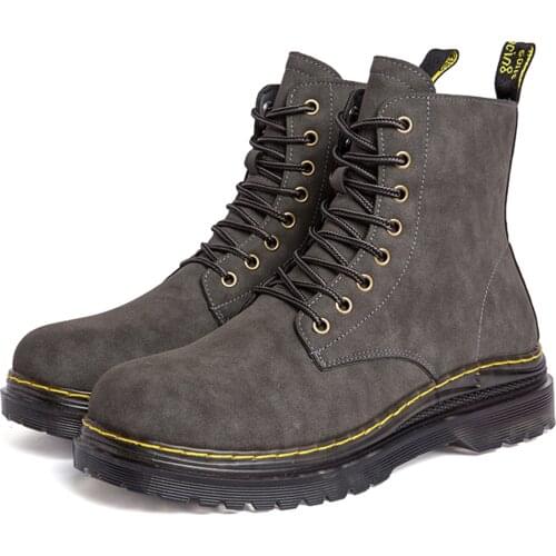 ZXCP Mens Sock Boots Chukka Ankle Work Boots Leather Outdoor Walking Hiking Casual Shoes