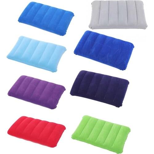 1 Pc 47*30cm Foldable Pillow Outdoor Travel Sleep Pillow Air Inflatable Portable Break Rest Pillow Blue