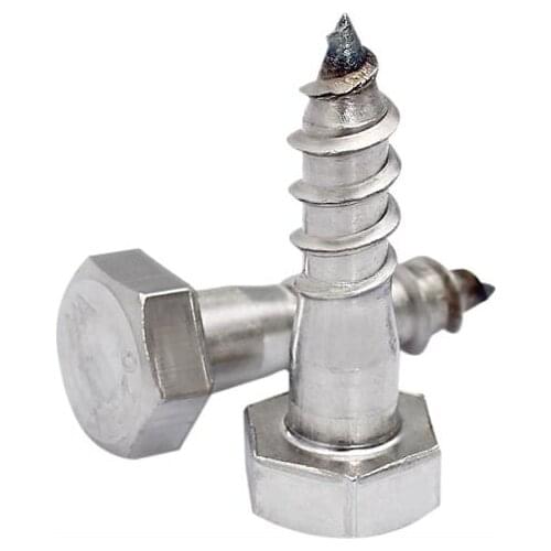 1pcs M6 stainless steel flat head hex self tapping screws wood screw furniture decoration bolts 80mm-100mm length