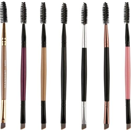 100 PCS Double Eyebrow Brush Eyebrow Comb beauty cosmetic brush eyebrow makeup brushes Eyebrow Brush blending Eyes Tools Random