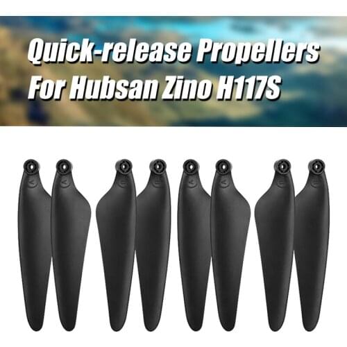 2 Pairs Quick Release Propeller Base Screw Wrench Foldable Props Blades for Hubsan Zino H117S Aircraft RC Drone Accessories