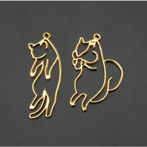 2Pcs Lazy Cat Squirrel Pendant Resin Frames Open Bezels Setting Jewelry Making