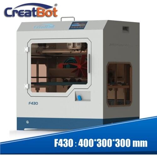 3d printer Creatbot F430 metal dual extruders full closed large color touch screen print size 400*300*300 mm 2 nozzle