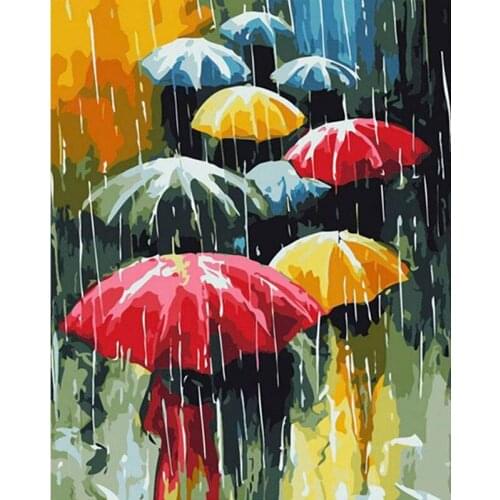40x50cm Painting By Numbers Umbrella DIY Digital Painting Frameless Paint By Numbers On Canvas Home Decor 2020 Hot Sale