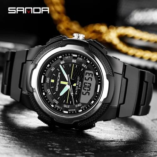 2021 Sanda New Luxury Sport Men Clock Quartz Watch Casual Style Military Watches Waterproof S Shock Male Clock Relogio Masculino