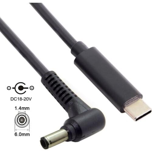 Chenyang Rectangle 6.0*1.4mm Power PD to Type C USB-C Input Charge Cable for Fujitsu Sony Laptop Notebook