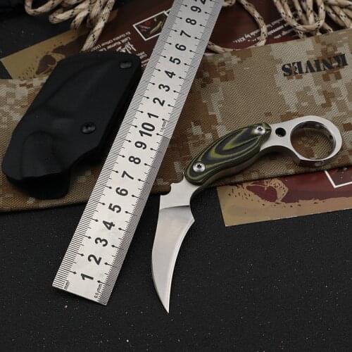 D2 Fixed Blade Knife EDC Self Defense Karambit Hunting for Survival Tactical Knife Hunting Outdoor Utility Knifes CSGO Knives