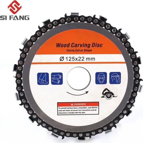125mm Wood Carving Disc Woodworking Chain Grinder Chain Saws Disc Cutting Blade for 5" Angle Grinder Wooking Tool