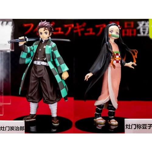 14CM Kimetsu no Yaiba Figure Tanjirou Nezuko Inosuke figurine Anime Demon Slayer Action Figure Demon blade figures Model toys
