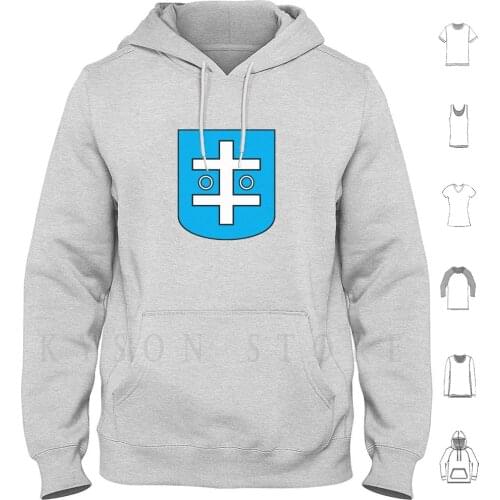 Coat Of Arms Of Wschowa , Poland Hoodies Long Sleeve Wschowa Coat Of Arms Of Wschowa Poland Town Lubusz