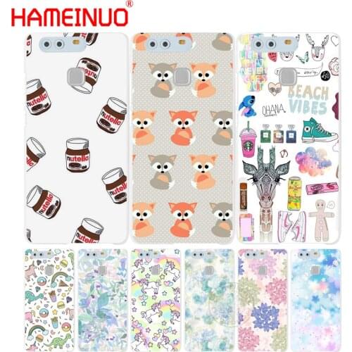 HAMEINUO cute unicorn dinosaur rainbow Cover phone Case for huawei Ascend P7 P8 P9 P10 lite plus G8 G7 honor 5C 2017