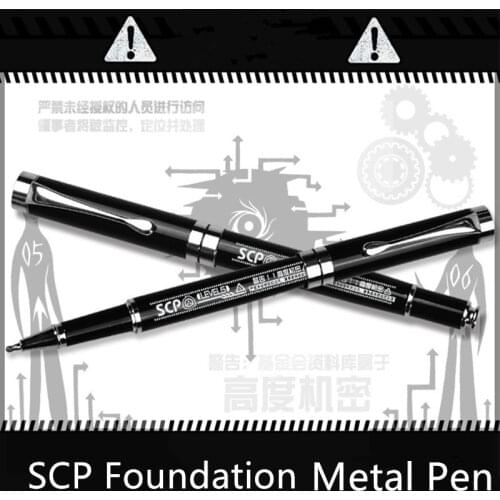 SCP Foundation Stationery Metal Neutral Pen Signing Pen Cosplay Props SCP Anime Men And Women Student Accessory Gift