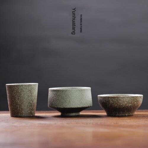 Stoneware Ceramic Kung Fu Tea Set Teacup Retro Master Cup Personal Cup Cup Fragrance-smelling Cup Teacups Tea Set Siteel