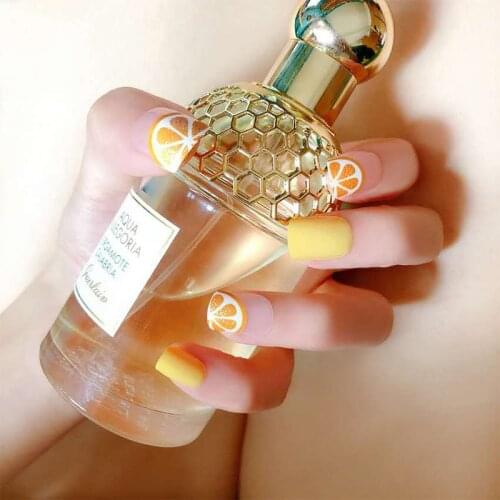 Rose Red Halo Dye False Nails Nail Paste Manicure Patch Dark Blue Flower False Nails Wear Manicure Products