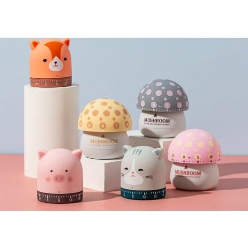 60min Cartoon Animal Kitchen Timer Cooking Countdown Mechanical Timer Alarm Clock For Baking Kitchen Gadgets Accessories