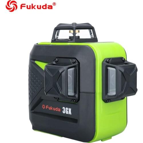 Fukuda Laser Level 360 12/16 lines 3D/4D Rotary Green Beam Laser Leveler Self Leveling Horizontal Vertical Cross Laser Lines