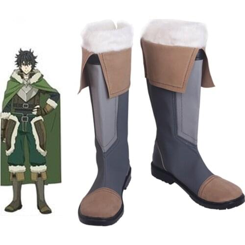 Costumebuy The Rising of the Shield Hero Iwatani Naofumi Cosplay Costume Boots Adult Wmen Men Halloween Carnival Accessory