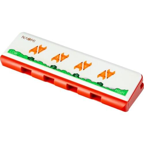 NAOMI Kids Harmonica Plastic Diatonic Harmonica with 4 Holes 8 Notes Musical Instrument Toy for Boys Girls 1 PCS