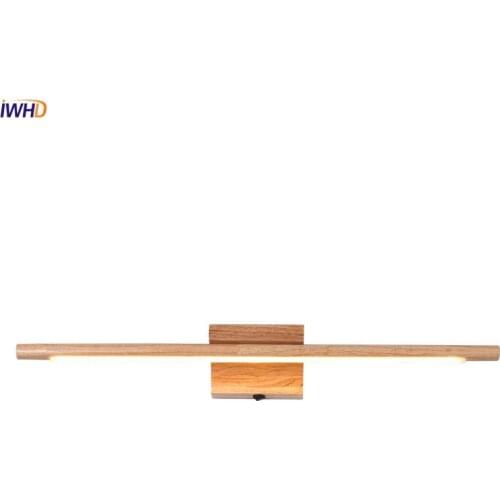 Wood Grain Nordic Wall Lamp Concise 68CM LED Bathroom Mirror Light Fixtures For Home Living Room Luces LED Decoracion Dormitorio