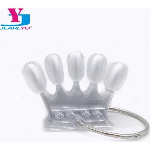 New 10pcs/set Nail Art Tips Sticks Nail Display Crown Practice With Ring Clear DIY Polish UV Gel Decoration Practice Color Chart