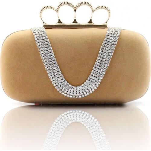 New Women Ring Bag Skeleton Skull Finger Clutch Purse Evening mini small Handbags party Wallets WY91