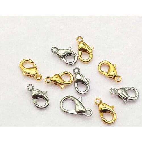New Arrival! 10x6mm 20pcs Plating Real gold Clasps Lobster Hooks for Necklace Earring DIY Parts Jewelry Findings & Components