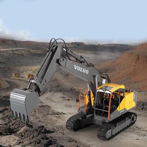 Remote control truck 1/16 rc excavator with drill grab 3 in 1 toy car with Lights & sound double eagle E568