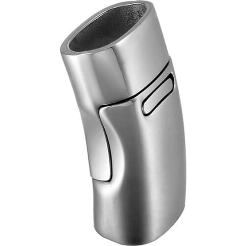 REAL BESTXY Custom Logo Hand Polished Flat leather Rope Clasps Silver Color Locking Mechanism Magnetic Clasps For Bracelet