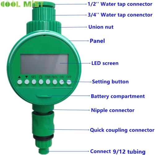 S231 English Electronic Intelligent Garden Irrigation System Timer Controller Water Program Connection 1/2'' 3/4'' Thread Faucet