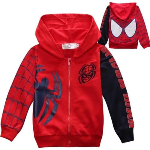 Spring Autumn Spiderman Cartoon Baby Boy Clothes Children Hoodies Marvel Superhero Cartoon Jackets Coat Tops for Boys Clothes