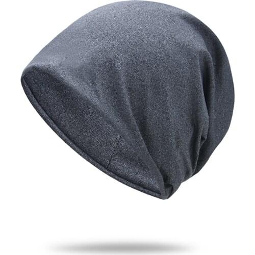 Men Womens Autumn Winter Baggy Soft Slouchy Beanie Hat Turban Hat Stretch Scarf Head Wrap Cap Scarf - Beanie Solid for Unisex