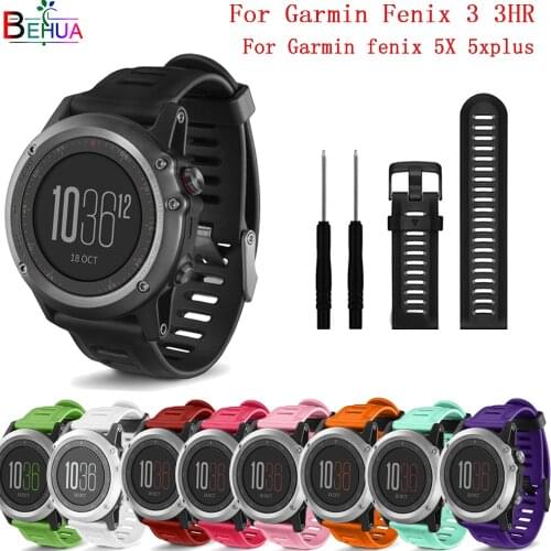 Sport Silicone strap band for Garmin Fenix 3 3HR watch Replacement wrist Strap watchband for Garmin Fenix 5X 5x Plus watchbands