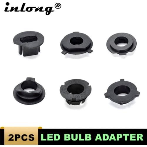 2Pcs H7 LED Headlight Adapter Holder Base For Led H1 H4 H11 H8 H9 H13 9004 9005 9006 9007 880 Headlamp Sockets LED Bulbs