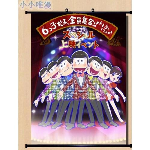 Japanese Anime Mr. Osomatsu Osomatsu Matsuno & Karamatsu & Choromatsu cosplay Home Decor Wall Scroll Poster Decorative Pictures
