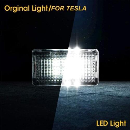 1Pc Bright White LED Car Light Bulbs Kit Trunk Frunk Light For Tesla Model 3 X S Easy Plug Replacement LED Interior Lamp Decor