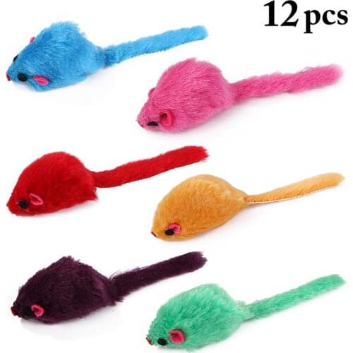 12PCS cat mouse toy Funny Cute Plush false mouse cat toy Cat Mice Chew Toy Interactive Tools Pet Supplies игрушки для кошек
