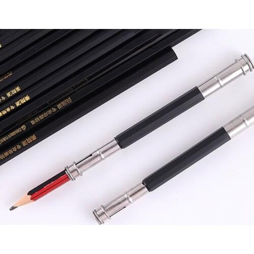 2 Pcs Dual Head Pencil Extender Writing Tool Holder Art Pencil Eyeliner Makeup Drawing Pencil Lengthener 85DD