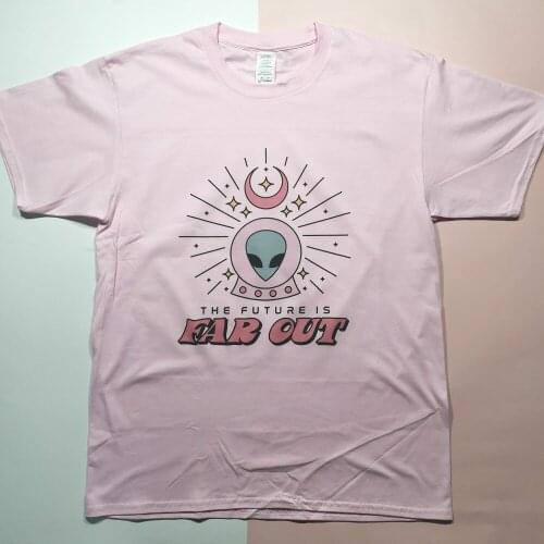 2020 Female Print Vintage T shirt Short Sleeve Alien Tops Summer Graphic Tee Harajuku Arizona Shirt Pastel Gothic T shirt Women