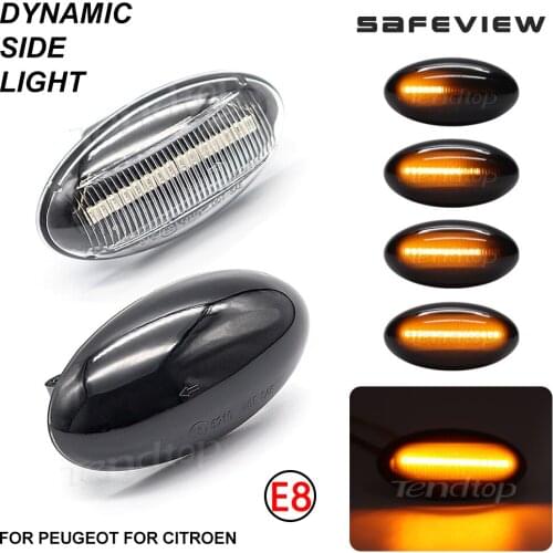 Side Marker Mirror Indicator Light LED Dynamic Turn Signal Blinker Lamp For Peugeot 307 206 407 107 108 Citroen C1 C2 C3 C5