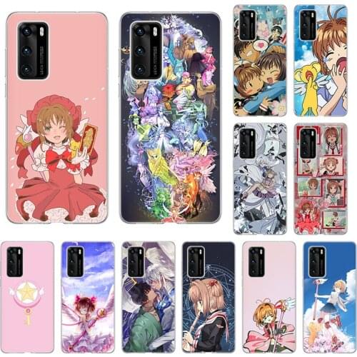 Cardcaptor Sakura Anime SOFT TPU Phone Case for Huawei P40 P30 P20 Lite Y9A Y6P Y9S Y7P Y8P Nova5t Y8S Y7A Y5P P-SMart Z Cover