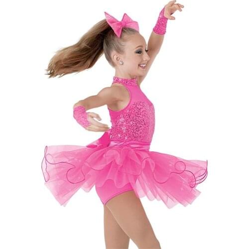 Childrens Ballet Dance Suit Girls Jazz Dance Leotard Skirt Sequined Princess Skirt Ballet Tutu Dress Ballet Leotards D-0473