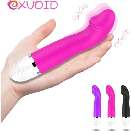 EXVOID Strong Vibration Mulitspeed G-spot Massager Dildo Vibrator AV Stick Magic Wand Sex Toys for Women Silicone