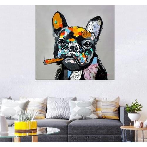 Graffiti Modern Dog with Sunglasses Frog Canvas Painting Posters and Prints Nordic Wall Art Cuadros for Living Room Home Decor