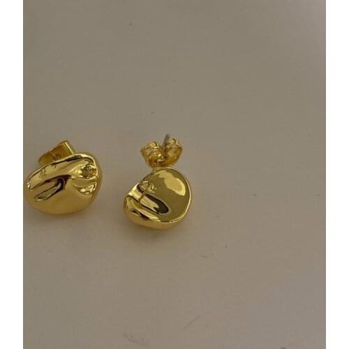 Coffee bean earrings earrings Mini temperament retro Earrings Gold elegant